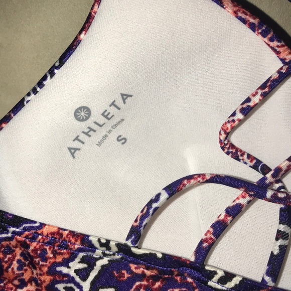 Athleta bathing suit top purple/pink size S. Bin Y - Picture 4 of 6